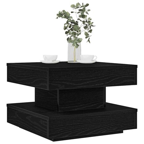 Salontafel 360 graden draaibaar 50x50x34,5 cm zwart 1