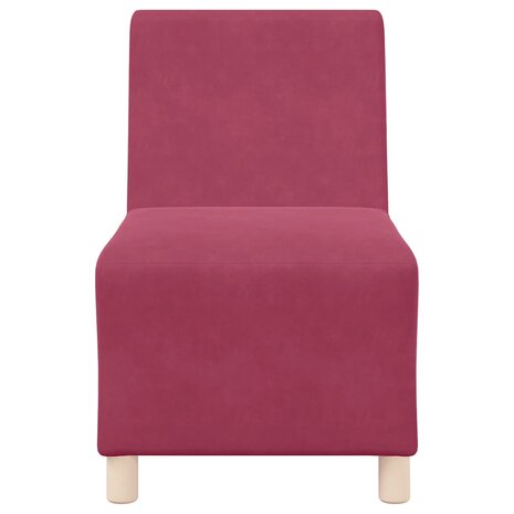 Fauteuil 55 cm fluweel wijnrood 4