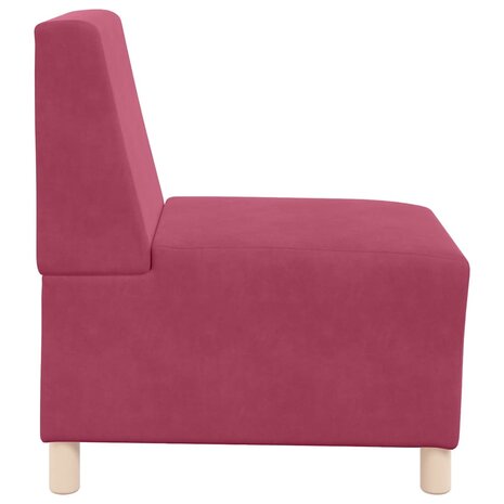Fauteuil 55 cm fluweel wijnrood 5