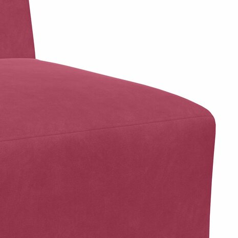 Fauteuil 55 cm fluweel wijnrood 7