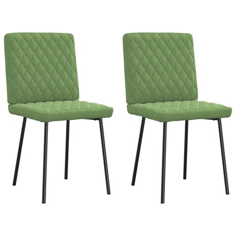 Eetkamerstoelen 2 st fluweel lichtgroen 1