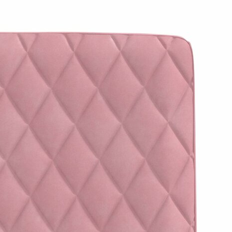 Eetkamerstoelen 2 st fluweel roze 7