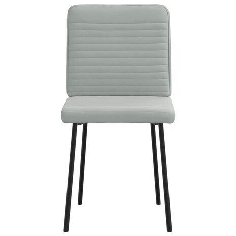 Eetkamerstoelen 2 st fluweel lichtgrijs 4