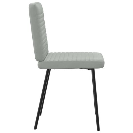 Eetkamerstoelen 2 st fluweel lichtgrijs 5