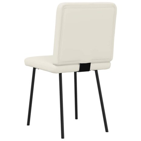 Eetkamerstoelen 2 st fluweel crèmekleurig 6