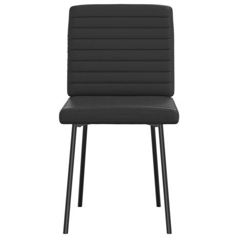 Eetkamerstoelen 2 st kunstleer zwart 4