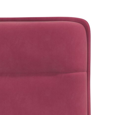 Eetkamerstoelen 2 st fluweel wijnrood 7