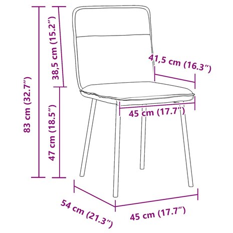 Eetkamerstoelen 2 st fluweel zwart 9