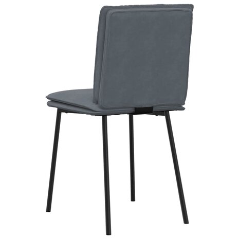 Eetkamerstoelen 2 st fluweel donkergrijs 6