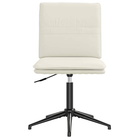 Eetkamerstoel fluweel crèmekleurig 3