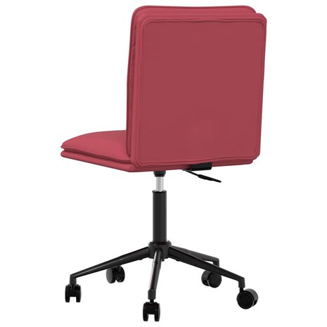 Eetkamerstoel kunstleer wijnrood 5