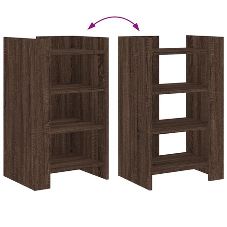 Dressoir 45x35x75 cm bewerkt hout bruin eikenkleur 7