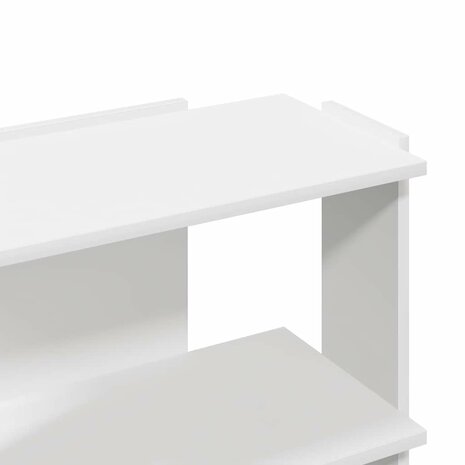 Boekenkast 3-laags 60x30x60 cm bewerkt hout wit 7