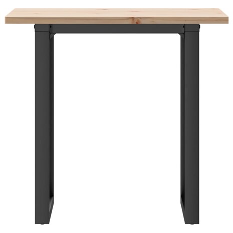 Eettafel O-frame 80x50x75,5 cm massief grenenhout en gietijzer 4