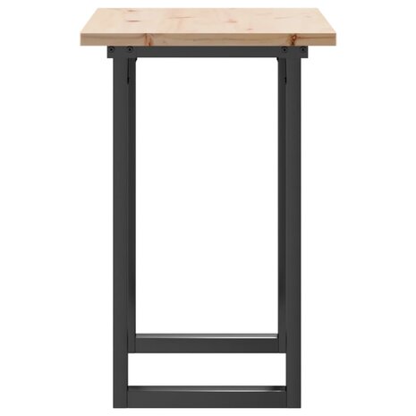 Eettafel O-frame 80x50x75,5 cm massief grenenhout en gietijzer 5