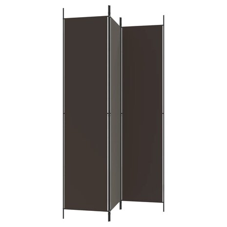Kamerscherm met 3 panelen 150x220 cm stof bruin 4