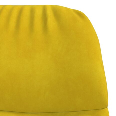 Schommelstoel fluweel geel 6