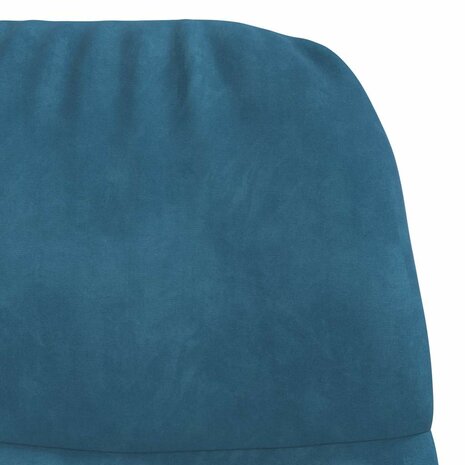 Schommelstoel fluweel blauw 6