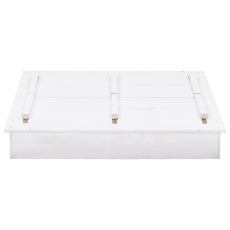 Zandbak 95x90x15 cm vurenhout wit 4
