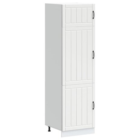 Keukenkast Lucca bewerkt hout wit 1