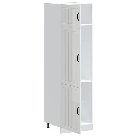 Keukenkast Lucca bewerkt hout hoogglans wit 4