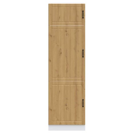 Keukenkast Lucca bewerkt hout artisanaal eikenkleur 3