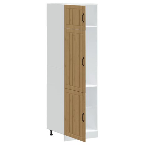 Keukenkast Lucca bewerkt hout artisanaal eikenkleur 4