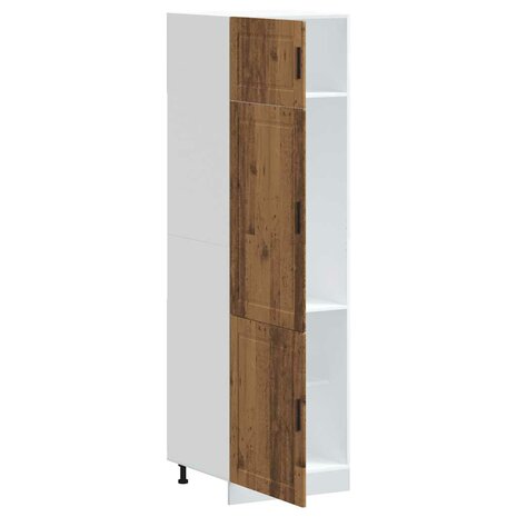Keukenkast Porto bewerkt hout oud houtkleurig 4
