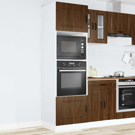 Ovenkasten 2 st Lucca bewerkt hout bruin eikenkleur 3