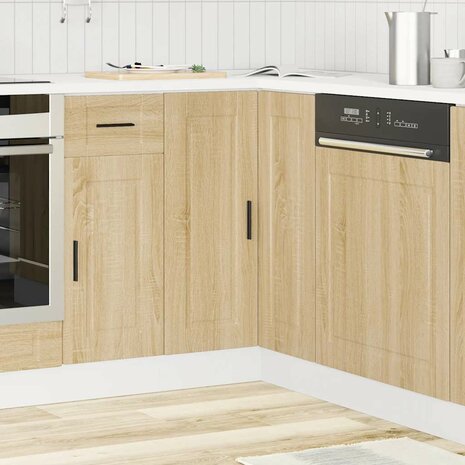 Keuken hoekonderkast "Porto" bewerkt hout sonoma eikenkleurig 3