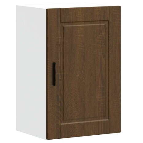 Keukenwandkast Porto bewerkt hout bruin eikenkleur 2