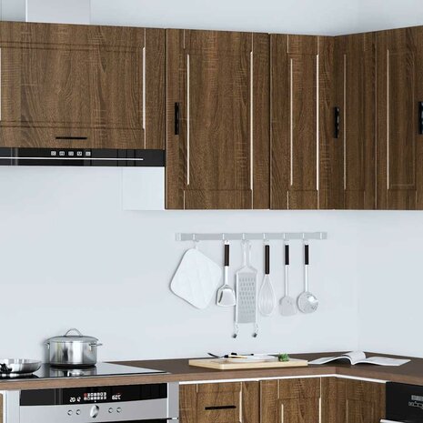 Keukenwandkast Porto bewerkt hout bruin eikenkleur 4