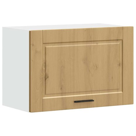 Keukenwandkast Porto bewerkt hout artisanaal eikenkleur 2
