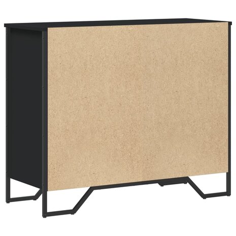 Ladekast 91x35,5x74,5 cm bewerkt hout zwart 6