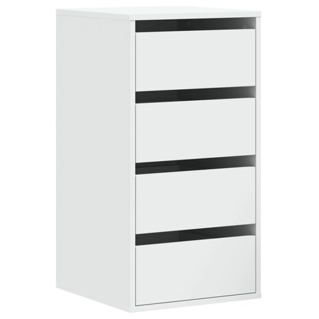 Ladekast 40x41x76 cm bewerkt hout wit 2