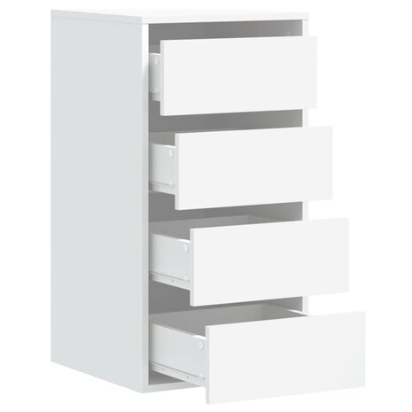 Ladekast 40x41x76 cm bewerkt hout wit 5