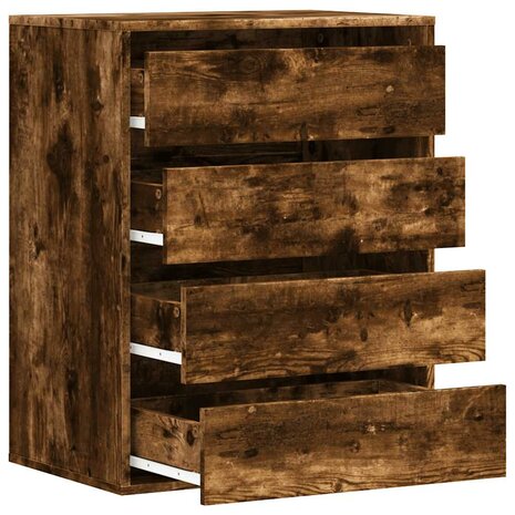 Ladekast 60x41x76 cm bewerkt hout gerookt eikenkleurig 5