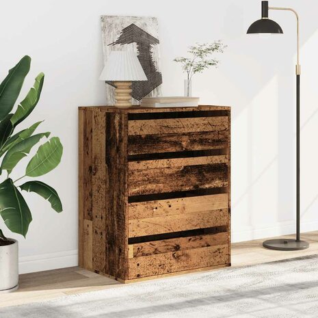 Ladekast 60x41x76 cm bewerkt hout oud houtkleurig 3