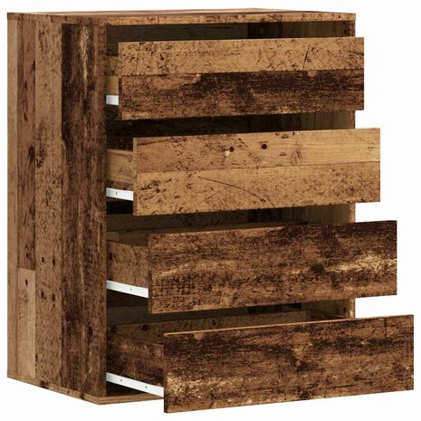 Ladekast 60x41x76 cm bewerkt hout oud houtkleurig 5