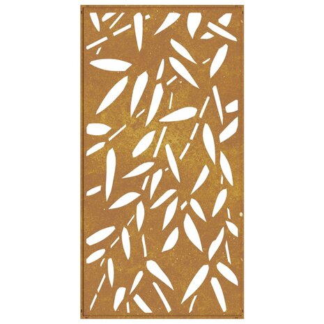 Wanddecoratie tuin bamboebladontwerp 105x55 cm cortenstaal 5