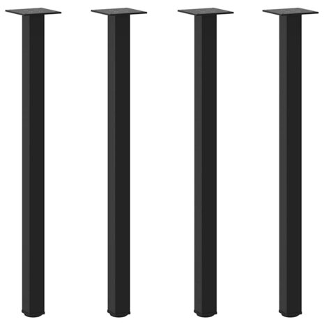 Salontafelpoten 4 st 72-74 cm staal zwart 2
