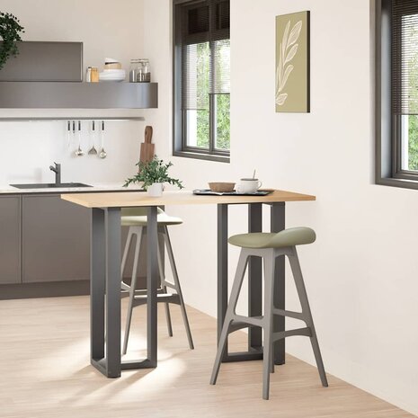 Bartafelpoten 2 st T-vormig 50x35x(100-101) cm staal antraciet 2