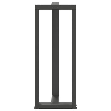 Bartafelpoten 2 st T-vormig 50x35x(100-101) cm staal antraciet 6
