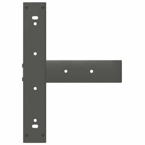 Bartafelpoten 2 st T-vormig 50x35x(100-101) cm staal antraciet 7