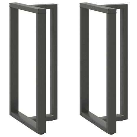 Bartafelpoten 2 st T-vormig 60x35x(110-111) cm staal antraciet 1
