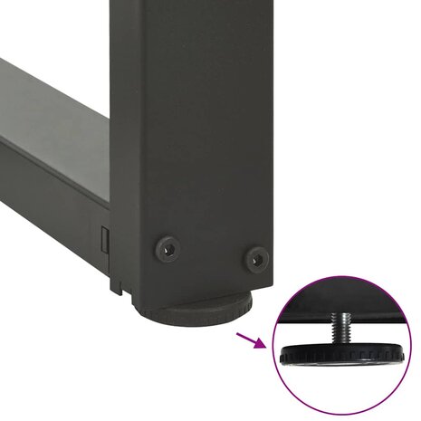 Bartafelpoten 2 st T-vormig 60x35x(110-111) cm staal antraciet 9
