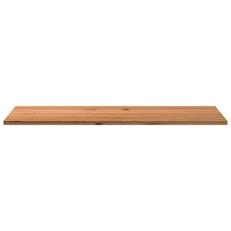 Tafelblad rechthoekig 220x80x4 cm massief eikenhout lichtbruin 3