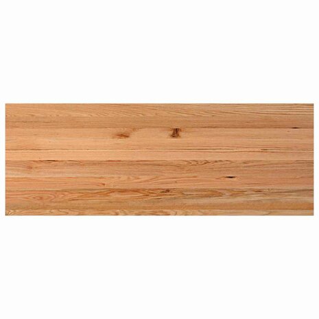 Tafelblad rechthoekig 220x80x4 cm massief eikenhout lichtbruin 6