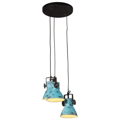Hanglamp 25 W E27 30x30x100 cm verweerd blauw 1