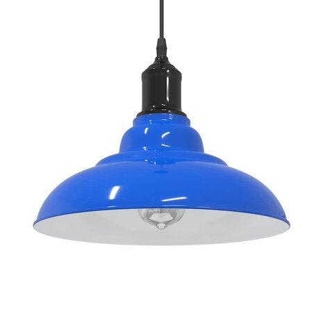 Hanglamp in hoogte verstelbaar E27 Ø31 cm metaal donkerblauw 1